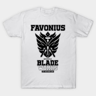 Genshin Impact Favonius Blade Works- Black T-Shirt